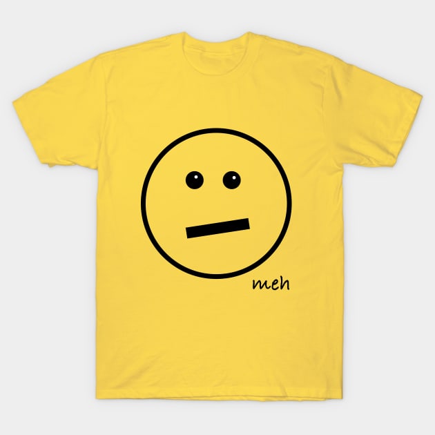 Meh Face T-Shirt by Whoopsidoodle